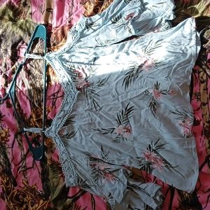 Off the shoulder mid sleeve blouse